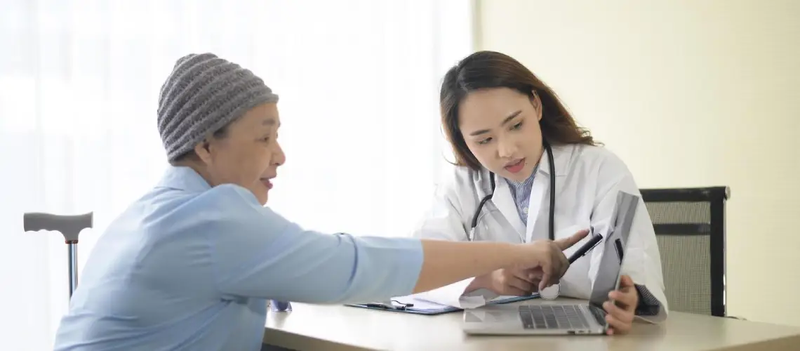 Patient consulting with a doctor about holistic care using marijuana in Australia
